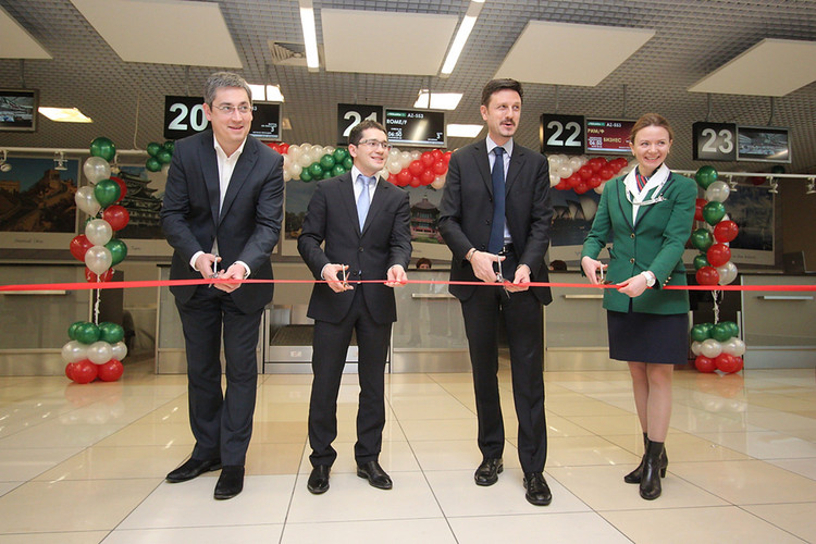 Торжественное открытие рейсов Alitalia в Кольцово
