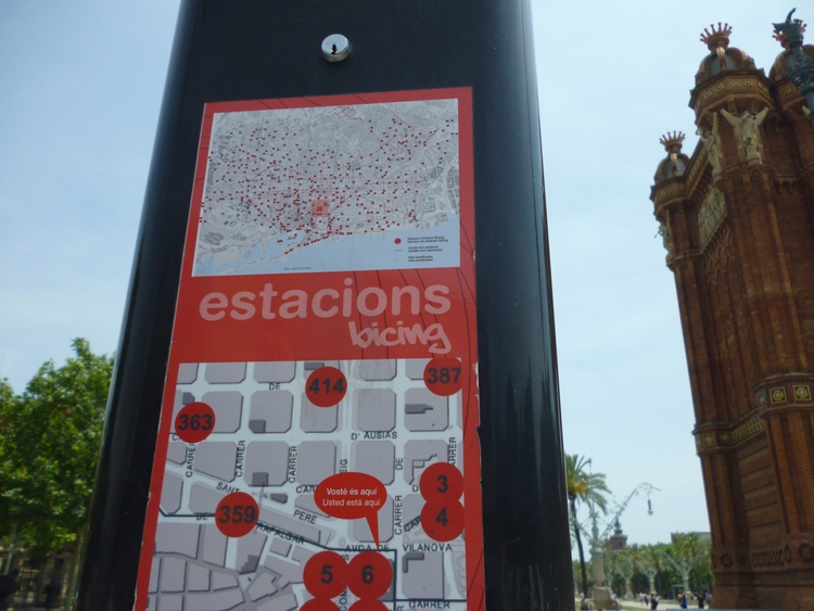 карта в Барселоне