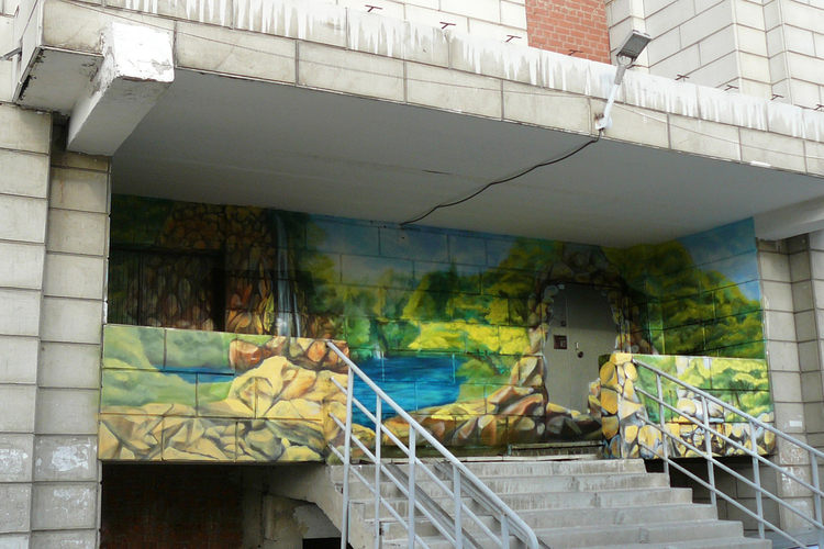 Уличные художники закончили разрисовывать дом в Верх-Исетском районе