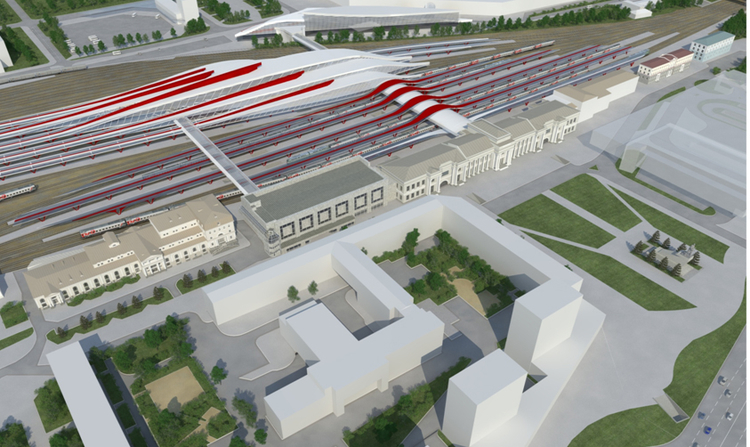 Кстати, вот как будет выглядеть вокзальный комплекс станции Екатеринбург-Пассажирский после реконструкции