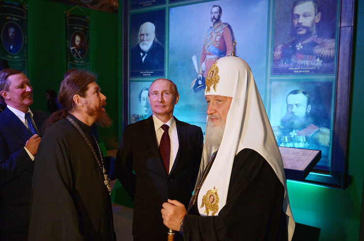 Партиарх Кирилл с президентом РФ Владимиром Путиным