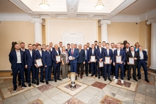 Глава Екатеринбурга провел торжественный прием мини-футбольного клуба «Синара»